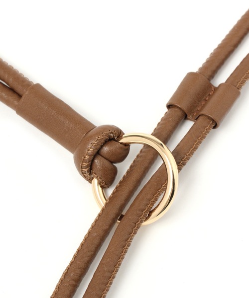 LEPSIM（レプシィム）の「フェイクレザーコードベルト　937734（ベルト・レディース・ブラック/ブラウン/アイボリー・ONE SIZE）」の9枚目の写真