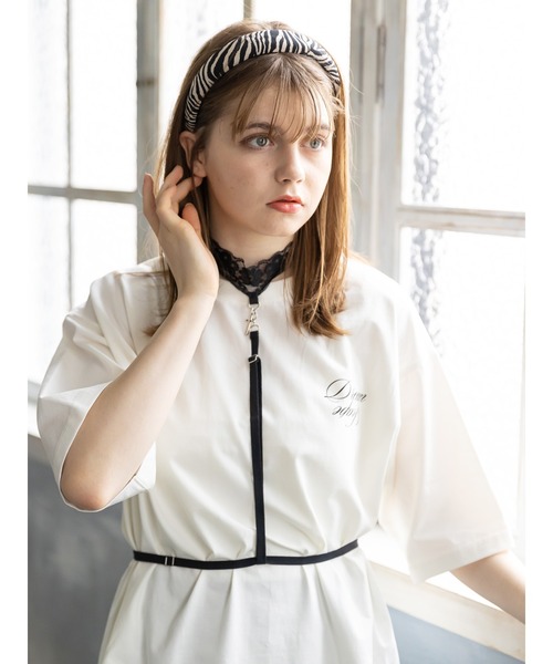 Honey Salon（ハニーサロン）の「DreamScapeチョーカーセットTシャツ（Tシャツ/カットソー・レディース・ホワイト/ブラック/ブルーグリーン・FREE）」の17枚目の写真