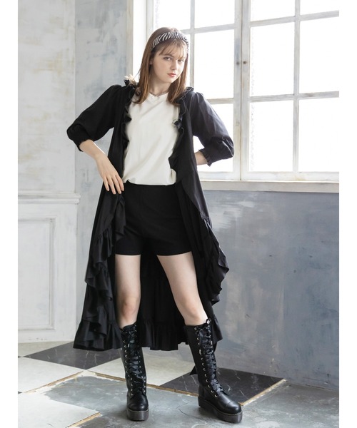 Honey Salon（ハニーサロン）の「DreamScapeチョーカーセットTシャツ（Tシャツ/カットソー・レディース・ホワイト/ブラック/ブルーグリーン・FREE）」の5枚目の写真