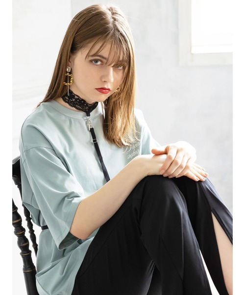 Honey Salon（ハニーサロン）の「DreamScapeチョーカーセットTシャツ（Tシャツ/カットソー・レディース・ホワイト/ブラック/ブルーグリーン・FREE）」の10枚目の写真