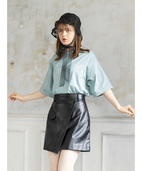 Honey Salon（ハニーサロン）の「DreamScapeチョーカーセットTシャツ（Tシャツ/カットソー・レディース・ホワイト/ブラック/ブルーグリーン・FREE）」の6枚目の写真