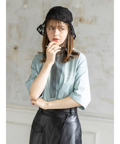 Honey Salon（ハニーサロン）の「DreamScapeチョーカーセットTシャツ（Tシャツ/カットソー・レディース・ホワイト/ブラック/ブルーグリーン・FREE）」の11枚目の写真