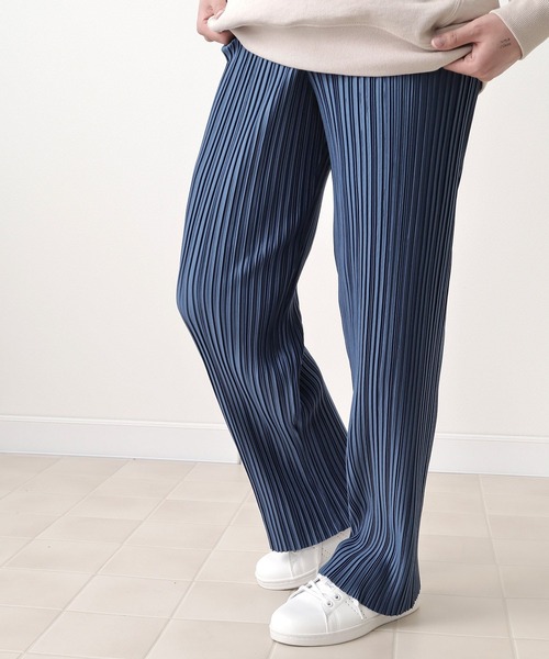 Honeys（ハニーズ）の「プリーツパンツ（その他パンツ・レディース・ブラック/ベージュ/ブルー/ブルーグリーン・S/M/L/LL）」の3枚目の写真