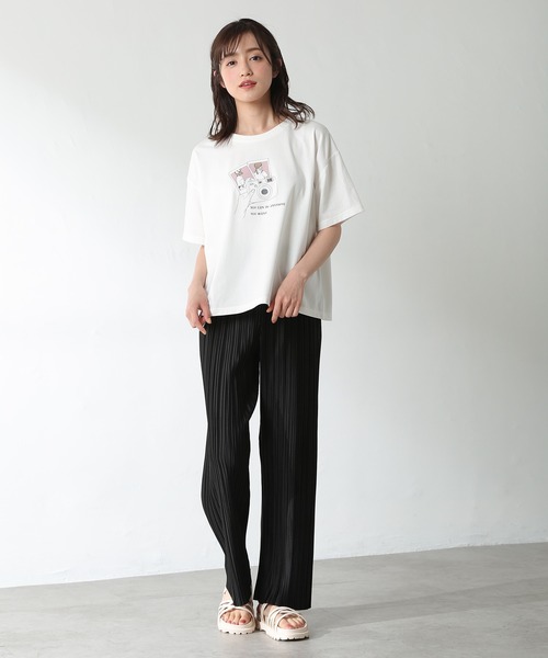 Honeys（ハニーズ）の「プリーツパンツ（その他パンツ・レディース・ブラック/ベージュ/ブルー/ブルーグリーン・S/M/L/LL）」の18枚目の写真