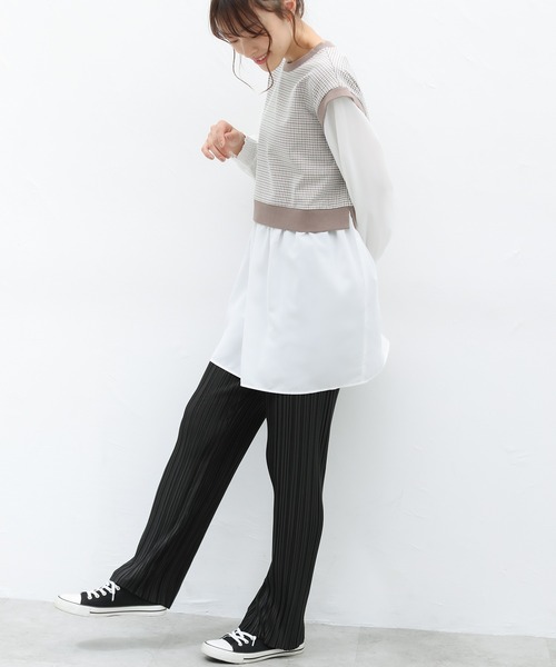 Honeys（ハニーズ）の「プリーツパンツ（その他パンツ・レディース・ブラック/ベージュ/ブルー/ブルーグリーン・S/M/L/LL）」の20枚目の写真