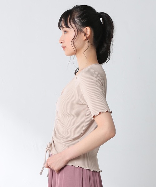 colza（コルザ）の「ドロスト使いトップス（Tシャツ/カットソー・レディース・ブラック/ベージュ/ブラウン/ピンク/ホワイト・M/L/S）」の19枚目の写真