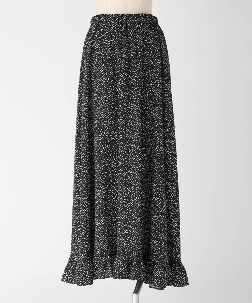 yuw（ユウ）の「ドットスソフリルスカート　942756（スカート・レディース・ブラック/ブルー・FREE）」の16枚目の写真