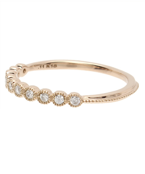 agete（アガット）の「K18リング（10144111078）（リング・レディース・ピンクゴールド・#9/#7/#11）」の2枚目の写真