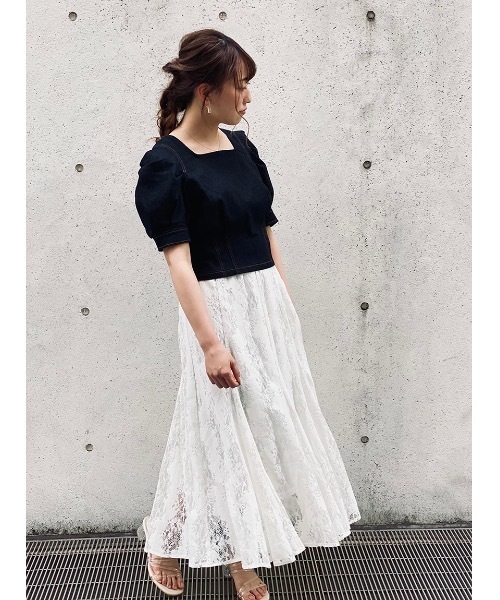 NOMAE（ノーマエ）の「【NOMAE】COTTONレースマチスカート（スカート・レディース・ホワイト/ブラック/アイボリー・FREE）」の10枚目の写真