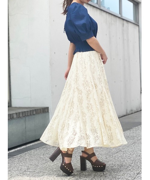 NOMAE（ノーマエ）の「【NOMAE】COTTONレースマチスカート（スカート・レディース・ホワイト/ブラック/アイボリー・FREE）」の12枚目の写真