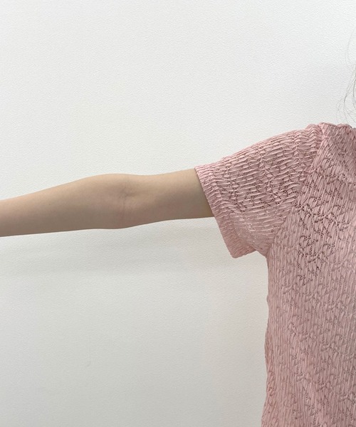 SPIGA（スピーガ）の「半袖ﾚｰｽﾄｯﾌﾟｽ（その他トップス・レディース・ベージュ/ホワイト/ピンク・FREE）」の9枚目の写真