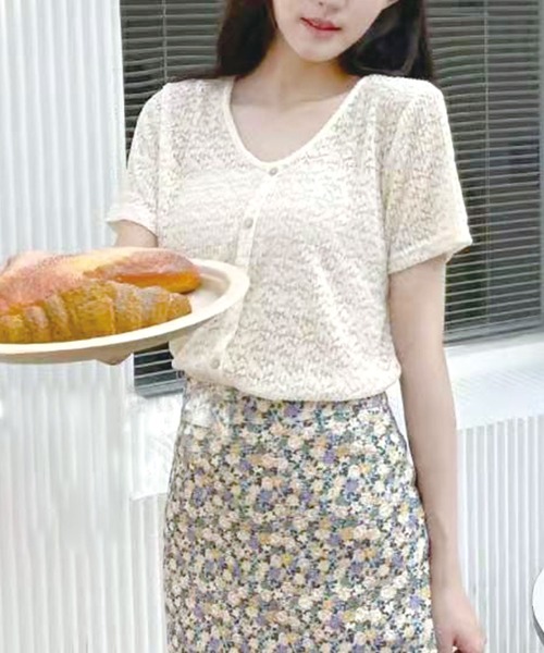 SPIGA（スピーガ）の「半袖ﾚｰｽﾄｯﾌﾟｽ（その他トップス・レディース・ベージュ/ホワイト/ピンク・FREE）」の14枚目の写真