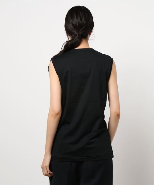 YVON（イヴォン）の「《YVON》ノースリーブカットソー《A-GIRL’S 》（Tシャツ/カットソー・レディース・オフホワイト/ブラック・9号）」の4枚目の写真