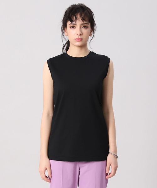 YVON（イヴォン）の「《YVON》ノースリーブカットソー《A-GIRL’S 》（Tシャツ/カットソー・レディース・オフホワイト/ブラック・9号）」の6枚目の写真