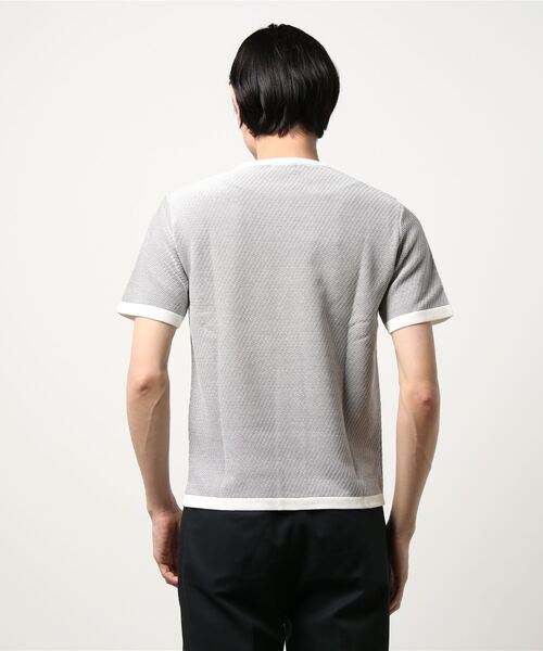 MONSIEUR NICOLE（ムッシュニコル）の「クルーネックニットＴシャツ（Tシャツ/カットソー・メンズ・ホワイト/ブラウン/チャコールグレー・LARGE/MEDIUM/X-LARGE）」の5枚目の写真