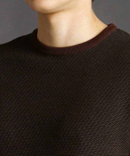 MONSIEUR NICOLE（ムッシュニコル）の「クルーネックニットＴシャツ（Tシャツ/カットソー・メンズ・ホワイト/ブラウン/チャコールグレー・LARGE/MEDIUM/X-LARGE）」の12枚目の写真