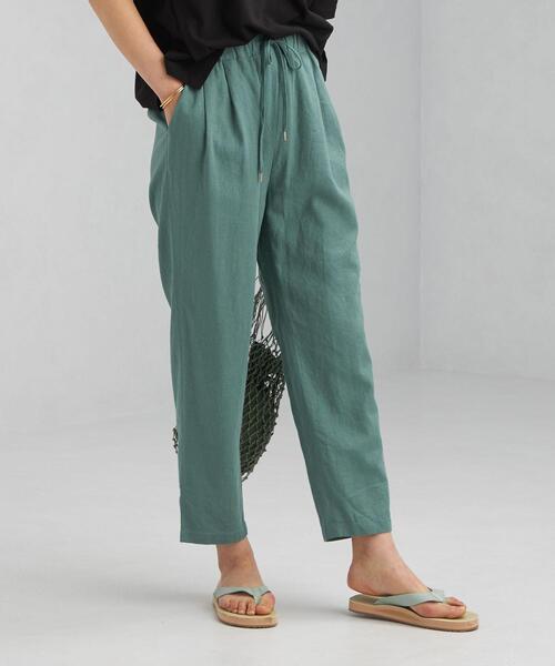 green label relaxing（グリーンレーベルリラクシング）の「[ブリーズリネンパンツ]CFC LI/VIS イージー テーパード パンツ <36・38サイズ>（その他パンツ・レディース・ブラック/ピンク/ナチュラル/ケリー/ブラウン・38/36）」の4枚目の写真