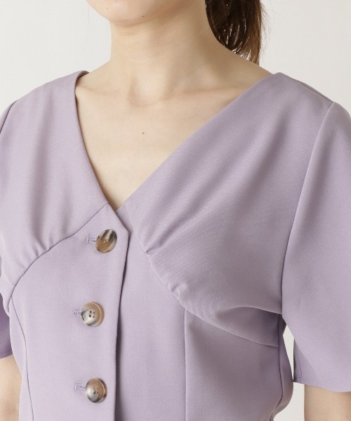 REDYAZEL(レディアゼル)の「フロントボタンブラウス×マーメイドスカートセットアップ(セットアップ・レディース・サックスブルー/カーキ/ネイビー・SMALL/MEDIUM)」の7枚目の写真