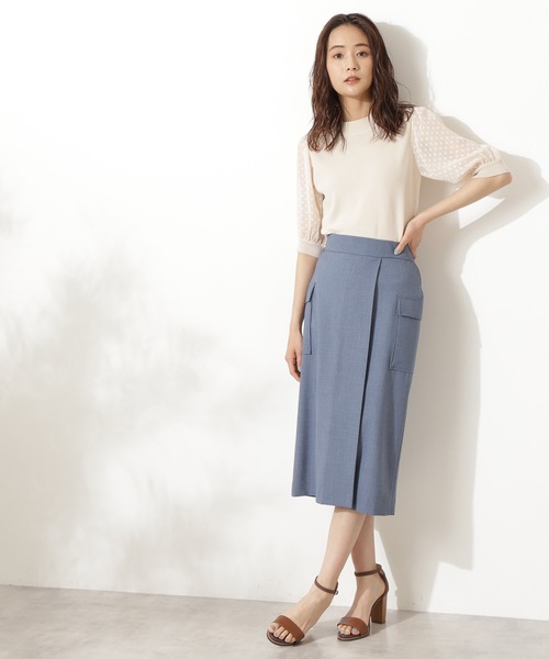 N.(N. Natural Beauty Basic)(エヌエヌナチュラルビューティーベーシック)の「【追加生産】◆シアースリーブニット(ニット/セーター・レディース・ブラック/オフホワイト・MEDIUM)」の14枚目の写真