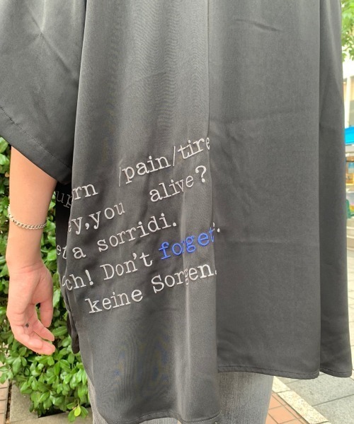 LUSOR(ルーソル)の「LUSOR(ルーソル)刺繍BIGシャツ(シャツ/ブラウス・メンズ・ホワイト/ブラック/ブルー・FREE)」の10枚目の写真