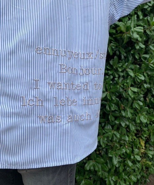 LUSOR(ルーソル)の「LUSOR(ルーソル)刺繍BIGシャツ(シャツ/ブラウス・メンズ・ホワイト/ブラック/ブルー・FREE)」の15枚目の写真