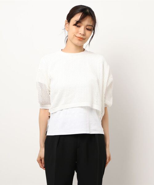 one way（ワンウェイ）の「【oneway】メッシュアミショートカーデ（カーディガン/ボレロ・レディース・ホワイト/ベージュ/ライトグレー/ライトグリーン・FREE）」の10枚目の写真