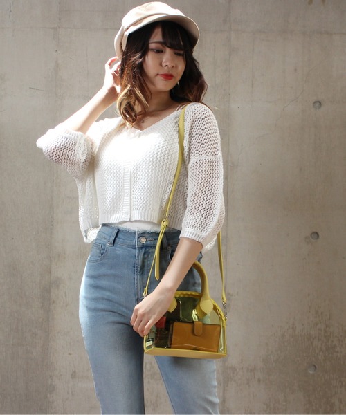 one way（ワンウェイ）の「【oneway】メッシュアミショートカーデ（カーディガン/ボレロ・レディース・ホワイト/ベージュ/ライトグレー/ライトグリーン・FREE）」の11枚目の写真