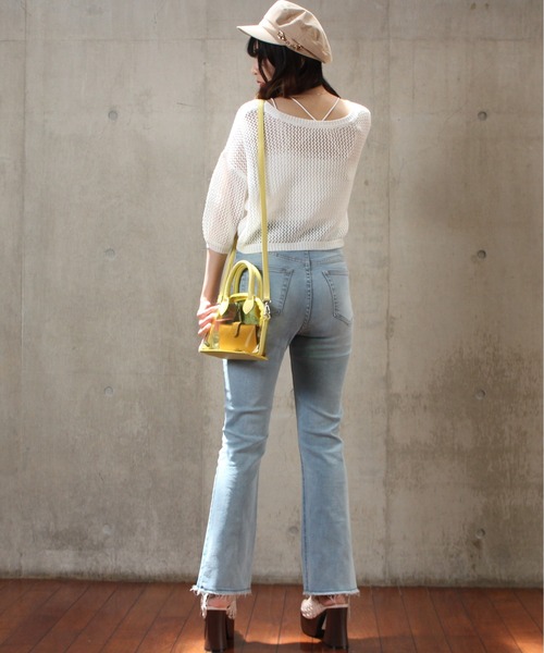 one way（ワンウェイ）の「【oneway】メッシュアミショートカーデ（カーディガン/ボレロ・レディース・ホワイト/ベージュ/ライトグレー/ライトグリーン・FREE）」の14枚目の写真