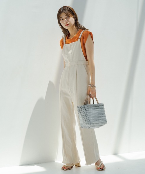 Kastane（カスタネ）の「ペーパータッチタンク（Tシャツ/カットソー・レディース・オフホワイト/オレンジ/パープル/モカ・FREE）」の17枚目の写真