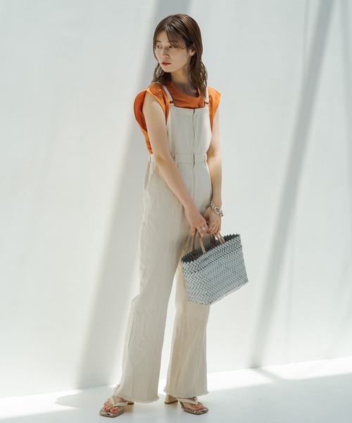 Kastane（カスタネ）の「ペーパータッチタンク（Tシャツ/カットソー・レディース・オフホワイト/オレンジ/パープル/モカ・FREE）」の19枚目の写真