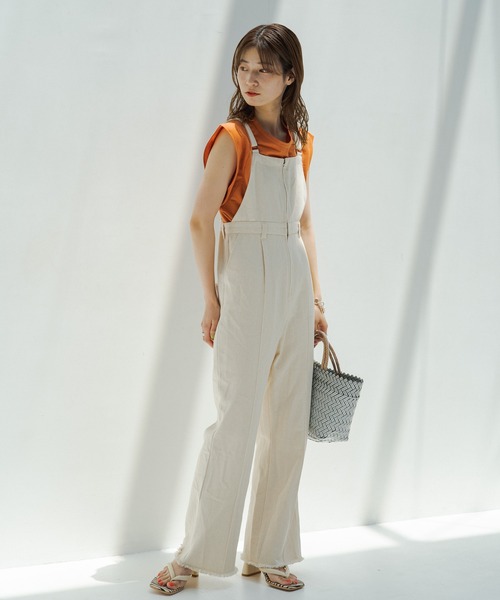 Kastane（カスタネ）の「ペーパータッチタンク（Tシャツ/カットソー・レディース・オフホワイト/オレンジ/パープル/モカ・FREE）」の20枚目の写真