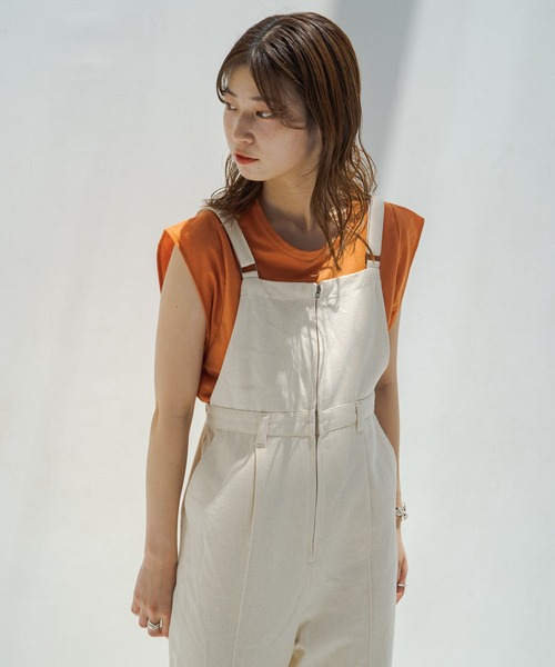 Kastane（カスタネ）の「ペーパータッチタンク（Tシャツ/カットソー・レディース・オフホワイト/オレンジ/パープル/モカ・FREE）」の22枚目の写真
