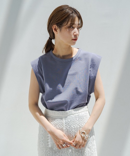 Kastane（カスタネ）の「ペーパータッチタンク（Tシャツ/カットソー・レディース・オフホワイト/オレンジ/パープル/モカ・FREE）」の15枚目の写真