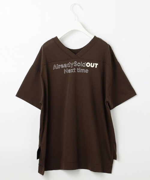 J.PRESS YORK STREET(ジェイプレスヨークストリート)の「【WOMEN】【洗える】デラベコットンリネン Tシャツ(Tシャツ/カットソー・レディース・ホワイト系/ダークブラウン系/ベージュ系・F)」の5枚目の写真