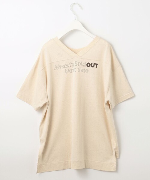 J.PRESS YORK STREET(ジェイプレスヨークストリート)の「【WOMEN】【洗える】デラベコットンリネン Tシャツ(Tシャツ/カットソー・レディース・ホワイト系/ダークブラウン系/ベージュ系・F)」の6枚目の写真