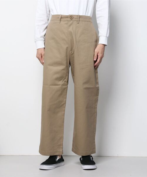 LUSOR(ルーソル)の「LUSOR(ルーソル)WIDE CHINO PANTS/ワイドチノパンツ(チノパンツ・メンズ・ブラック/カーキ/ブルー/ホワイト・SMALL/M)」の14枚目の写真