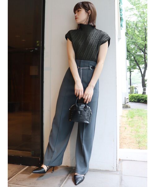 MURUA（ムルーア）の「チェーンケーブルニットタンク（ニット/セーター・レディース・グレー/マスタード/ベージュ・FREE）」の14枚目の写真