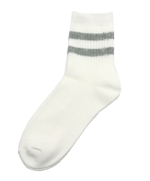 WEGO（ウィゴー）の「WEGO/2ラインソックス（ソックス/靴下・レディース・ブラック/ブラック系その他/グレー/グリーン/ブルー/レッド・FREE）」の3枚目の写真