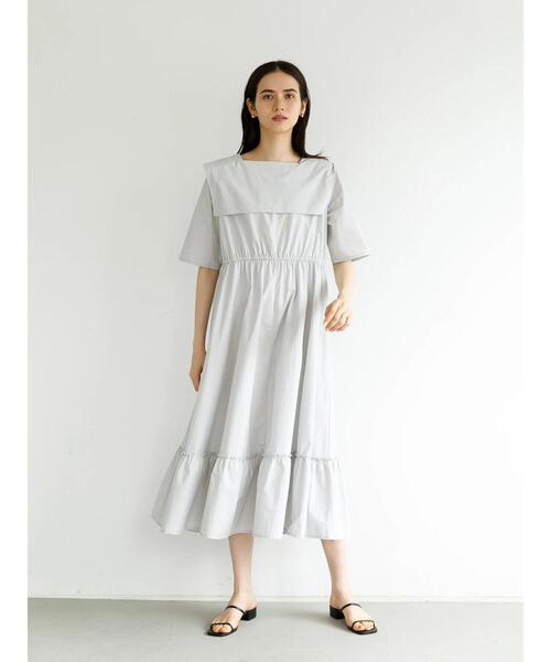 koe（コエ）の「ビッグカラーティア-ドワンピース*（ワンピース・レディース・パープル/モカ/ライトグレー・FREE）」の5枚目の写真