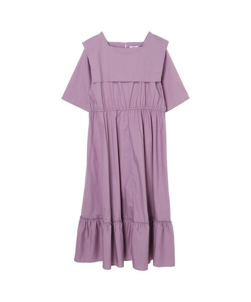 koe（コエ）の「ビッグカラーティア-ドワンピース*（ワンピース・レディース・パープル/モカ/ライトグレー・FREE）」の6枚目の写真