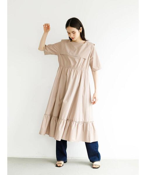 koe（コエ）の「ビッグカラーティア-ドワンピース*（ワンピース・レディース・パープル/モカ/ライトグレー・FREE）」の7枚目の写真