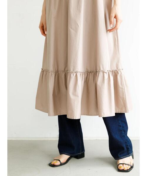 koe（コエ）の「ビッグカラーティア-ドワンピース*（ワンピース・レディース・パープル/モカ/ライトグレー・FREE）」の13枚目の写真