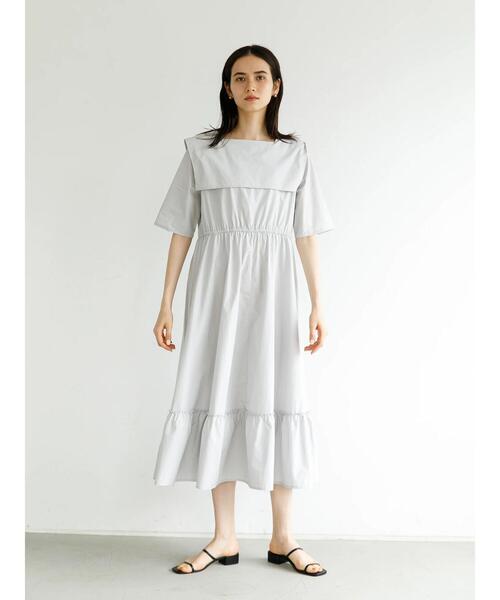 koe（コエ）の「ビッグカラーティア-ドワンピース*（ワンピース・レディース・パープル/モカ/ライトグレー・FREE）」の14枚目の写真