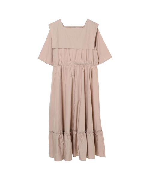 koe（コエ）の「ビッグカラーティア-ドワンピース*（ワンピース・レディース・パープル/モカ/ライトグレー・FREE）」の16枚目の写真