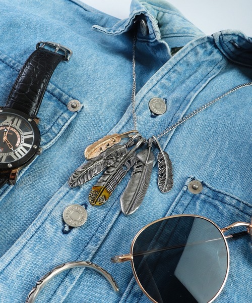 FUNALIVE（ファンアライブ）の「JON 羽ネックレス（ネックレス・メンズ・A/B/C/D/E/F・FREE）」の2枚目の写真