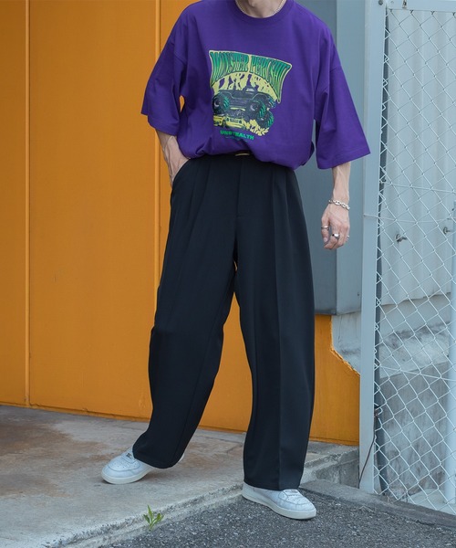 Perushu（ペルーシュ）の「モンスターペルーシュTシャツ（Tシャツ/カットソー・メンズ・パープル/チャコールグレー・MEDIUM/LARGE）」の5枚目の写真