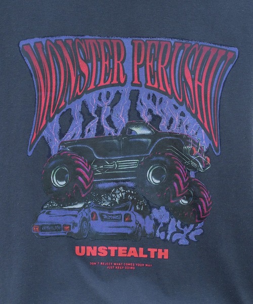 Perushu（ペルーシュ）の「モンスターペルーシュTシャツ（Tシャツ/カットソー・メンズ・パープル/チャコールグレー・MEDIUM/LARGE）」の11枚目の写真