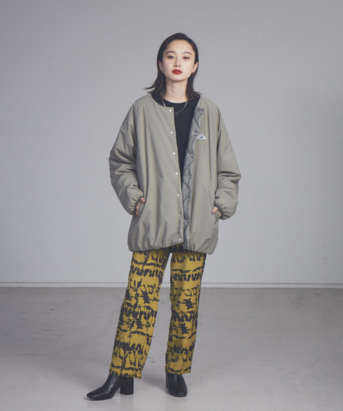 GERRY（ジェリー）の「【GERRY / ジェリー】別注 リバーシブル ノーカラー ブルゾン（ブルゾン・メンズ・ブラック/モスグリーン・46/48）」の3枚目の写真