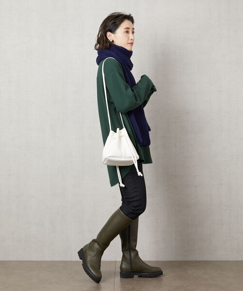 FREAK'S STORE（フリークスストア）の「▽【WEB限定】ワッフルチュニックプルオーバー（Tシャツ/カットソー・レディース・ブルー/レッド系/ブラウン/ライトグレー/ブラック/グリーン/ナチュラル/パープル/イエロー・ﾌﾘ-）」の10枚目の写真