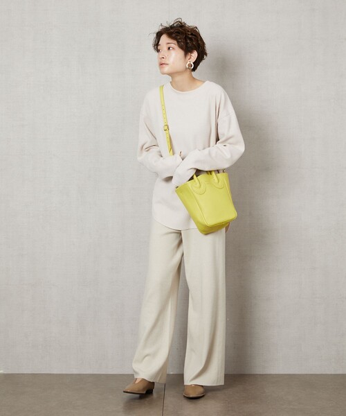 FREAK'S STORE（フリークスストア）の「▽【WEB限定】ワッフルチュニックプルオーバー（Tシャツ/カットソー・レディース・ブルー/レッド系/ブラウン/ライトグレー/ブラック/グリーン/ナチュラル/パープル/イエロー・ﾌﾘ-）」の21枚目の写真